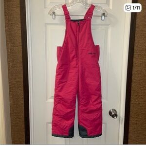 Arctix Girls Hot Pink/Grey Snow Bib Overalls size 5T